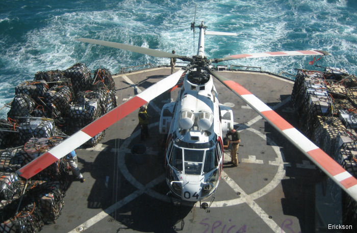 Erickson Pumas VERTREP for US Navy