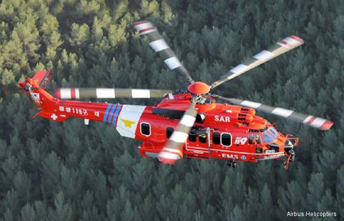 Heli-One Support for South Korea H225 Firefighter