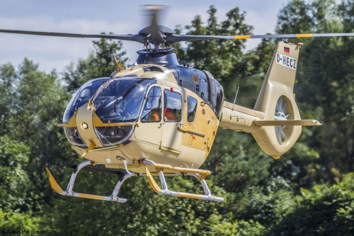 The first of 29 H135 / EC135T3 for the UK Military Flying Training System (MFTS) performed first flight at Airbus plant in Donauworth, Germany
