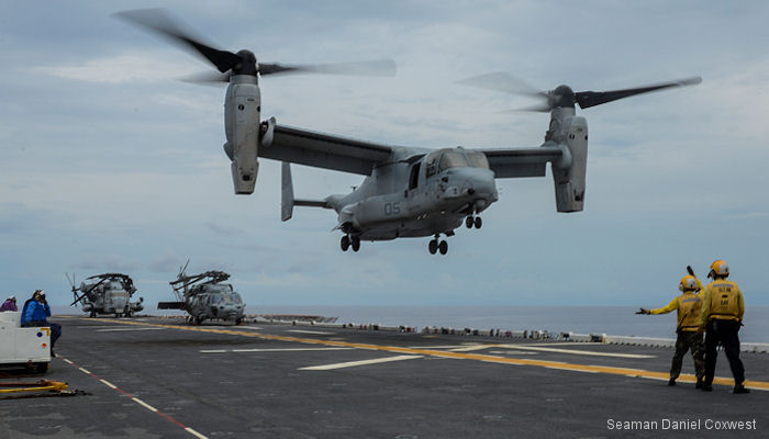 VMM-365 embarked on USS Iwo Jima for Hurricane Matthew disaster relief