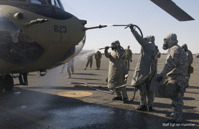 40th CAB and 366th Chemical Co  Train CBRN in Kuwait