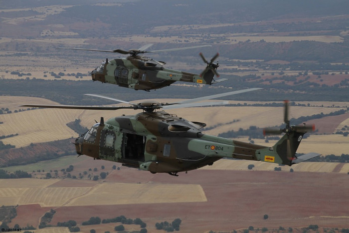 Airbus Albacete plant handover first 2 NH90 to the Spanish Army Aviation (FAMET) marking the entry into service of the new helicopter