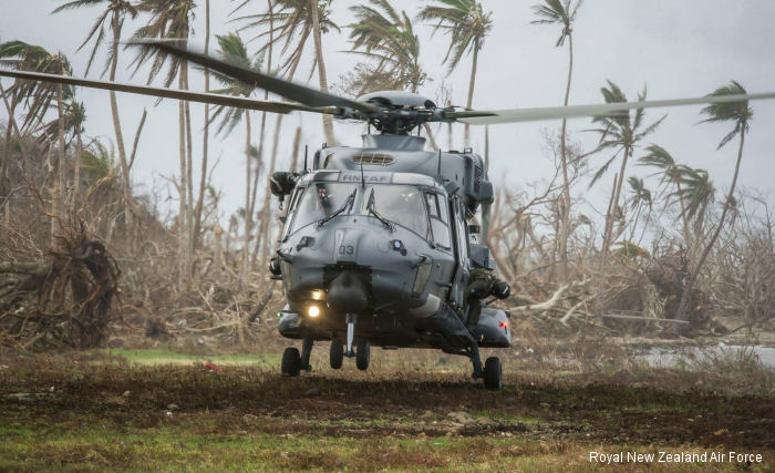 New Zealand NH90 Supporting Fiji Relief Operations