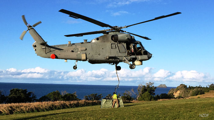 New Zealand ’s newly acquired SH-2G(I) Seasprite first operational mission with an offshore patrol vessel (OPV) resupply the Kermadec Islands