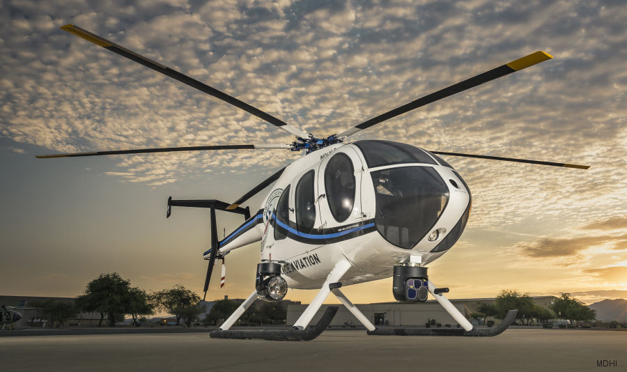 MD Helicopters featuring the new MD6XX Concept helicopter configured for  law-enforcement missions in the 2017 Airborne Law Enforcement Association (ALEA) Expo, July 26–28 at Reno, Nevada