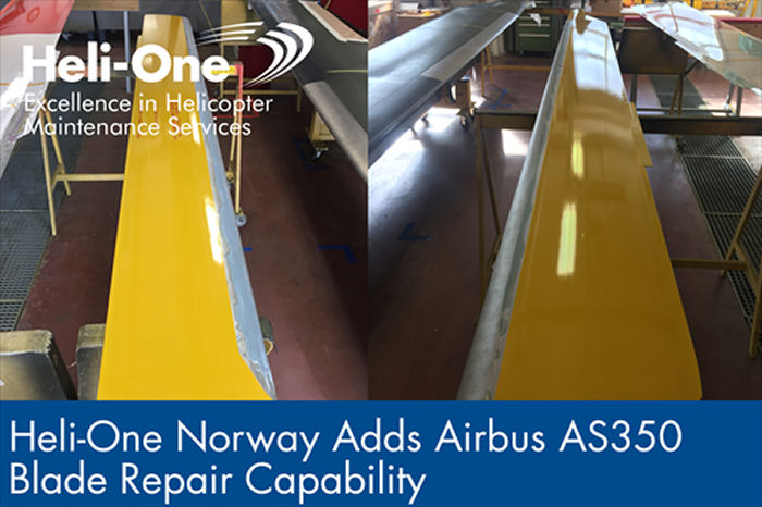  Heli-One Norway Adds AS350 Blade Repair Capability