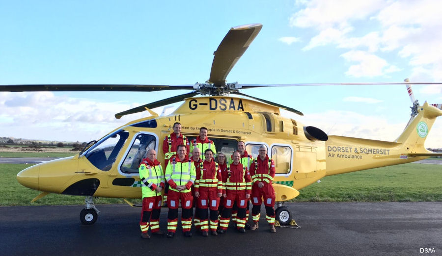 Dorset and Somerset Air Ambulance new AW169 helicopter entered into service on June 12, 2017