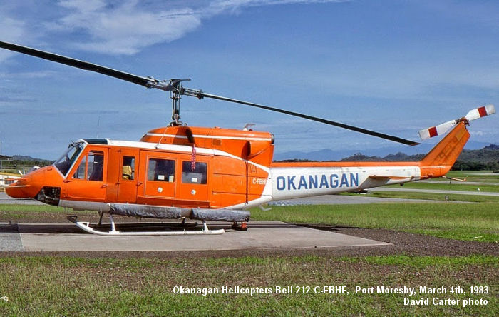 Okanagan Helicopters Bell 212, 1983 
                                                                                 David Carter photo
