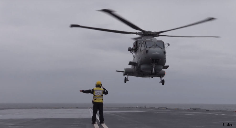 helicopter news July 2017 Merlin First aircraft to Land on HMS Queen Elizabeth