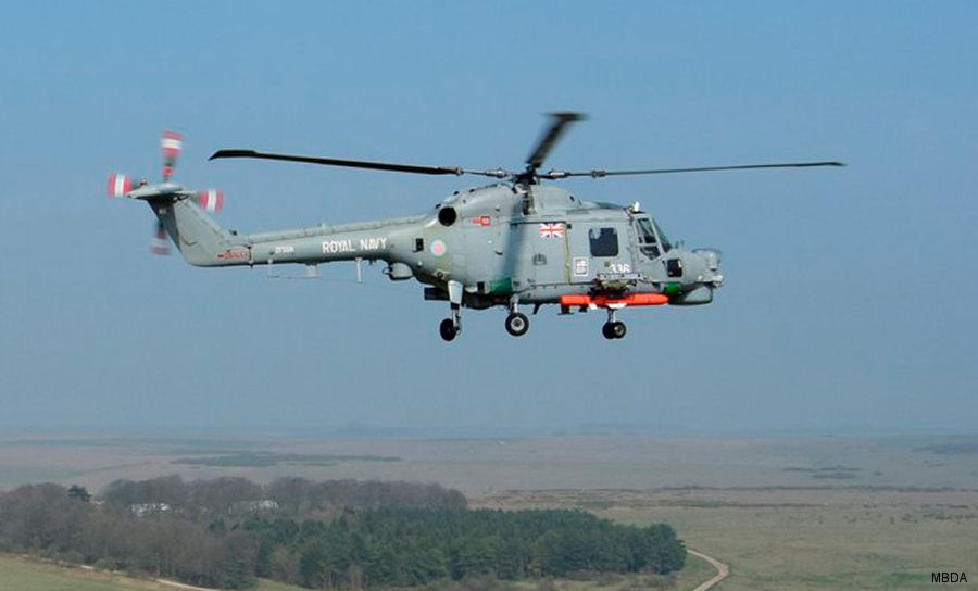 QinetiQ and the Royal Navy conducted trials at  Boscombe Down between a Lynx Mk8 helicopter and the MBDA Sea Venom/ANL anti-ship missile