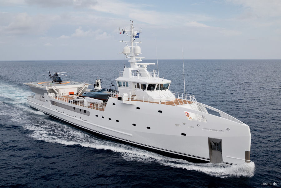 The brand new 70-metre Game Changer Yacht support vessel designed and manufactured by Dutch shipbuilder Damen