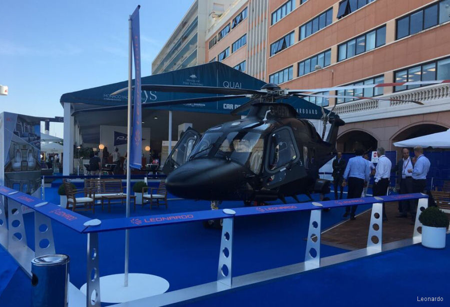 The AW169 on display at the Monaco Yacht Show
