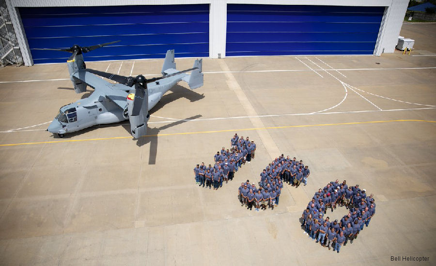 Bell/Boeing Rolls Out 350th Osprey