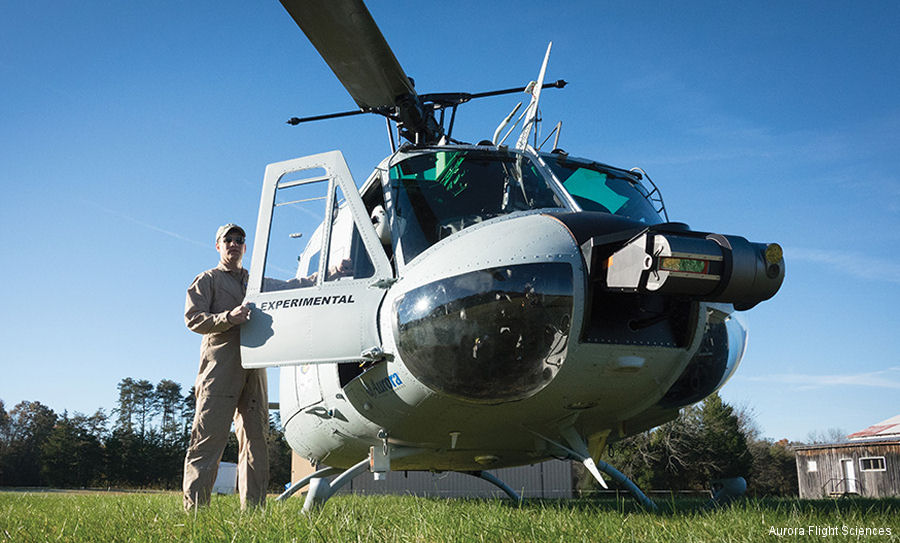 Federal Aviation Administration (FAA) granted a Special Airworthiness Certificate to Aurora’s optionally-piloted aircraft (OPA) UH-1H Huey  helicopter