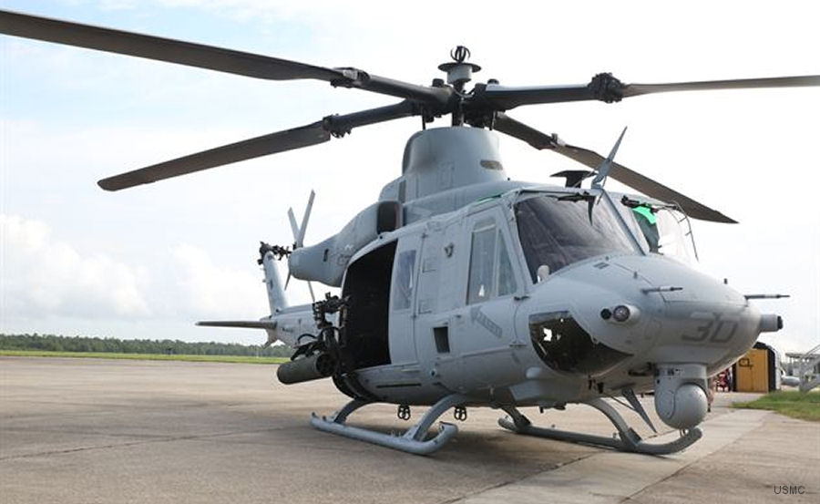 The Bell UH-1Y is the primary utilty helicopter of the US Marine Corps