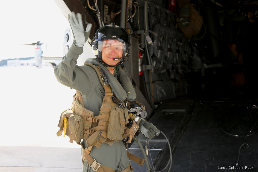 Prior to his training with US Marines’ VMMT-204, Miyazaki was a crew chief for the <a href=/database/modelorg/425/>CH-47 Chinook</a> in the Japanese Ground Self-Defense Force (JGSDF)