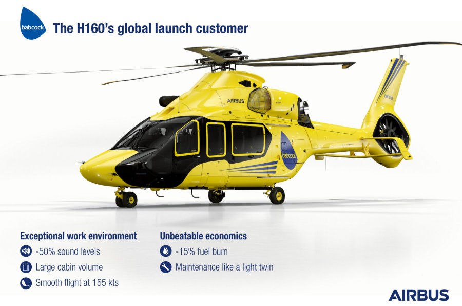 helicopter news March 2018 Babcock Global Launch Customer For H160