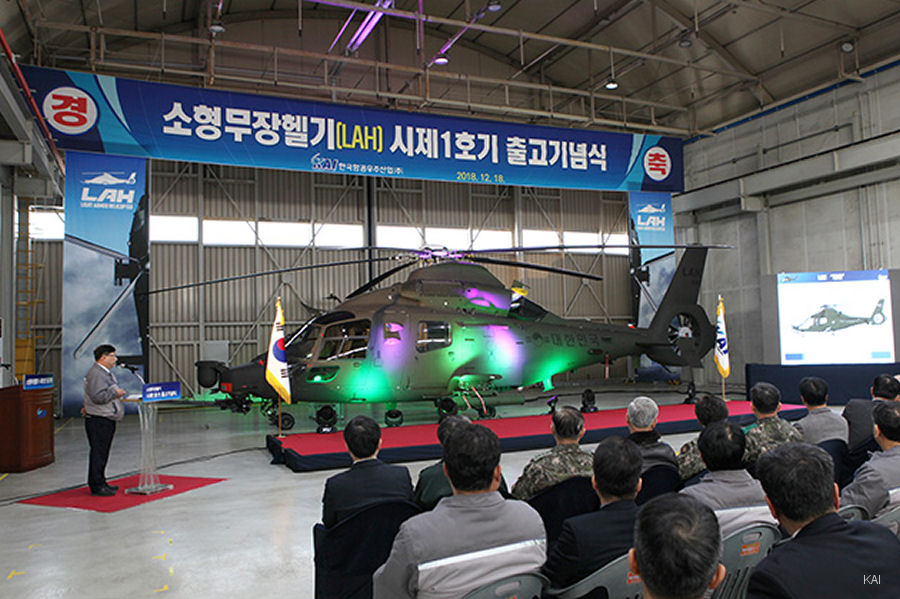 KAI Unveils Light Armed Helicopter LAH Prototype