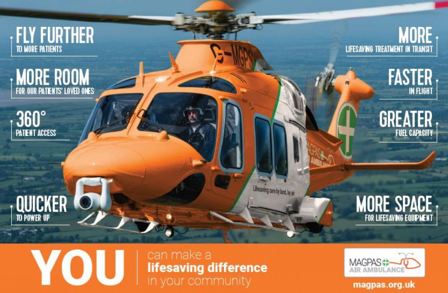 Magpas Heli Appeal for New AW169 Helicopter