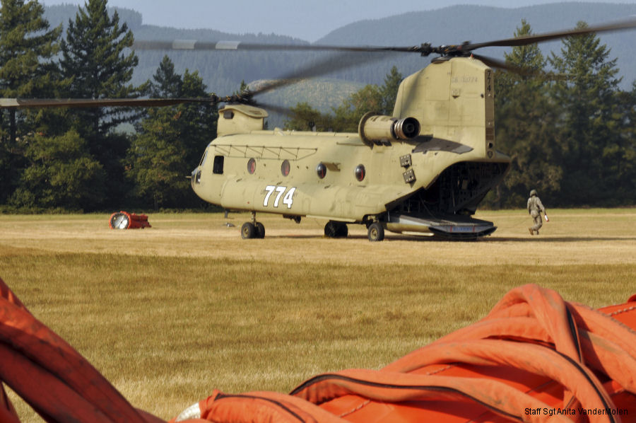 Oregon Guard Chinook in Homeland Mission
