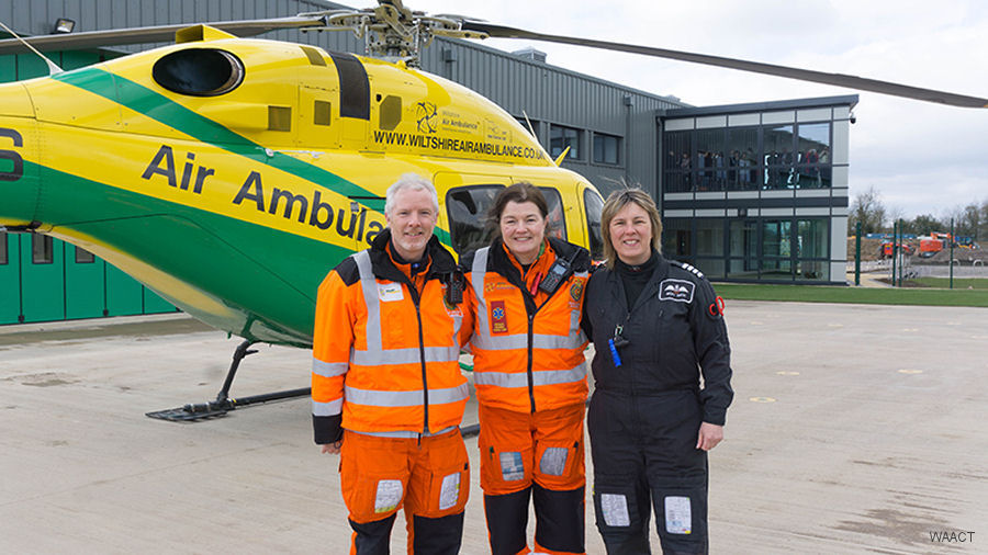 Wiltshire Air Ambulance Lands at Semington