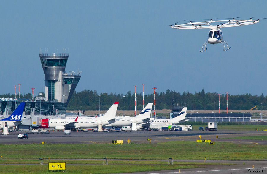Volocopter Demonstration at Helsinki Airport