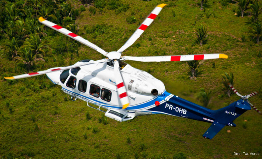 Omni Táxi Aéreo’ AW139 Passed 100,000 Flight Hours