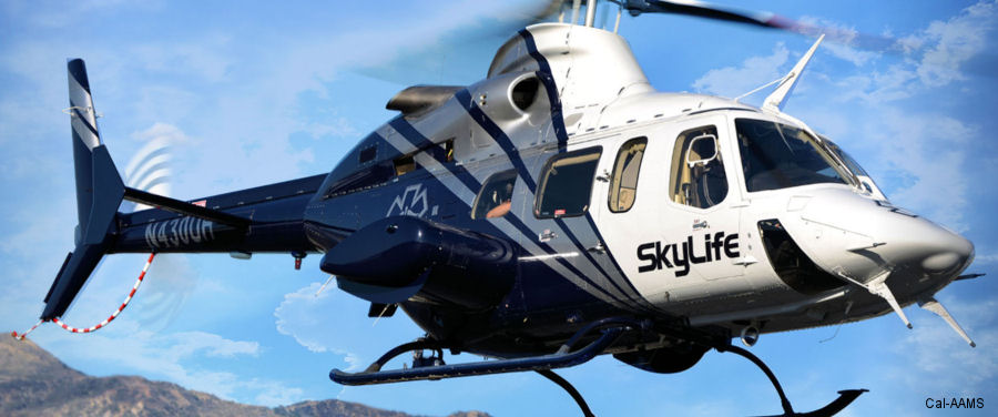 Helicopter Bell 430 Serial 49056 Register N430UH used by SkyLife (SkyLife of Central California) ,Air Methods ,AirMed (University of Utah). Built 1999. Aircraft history and location