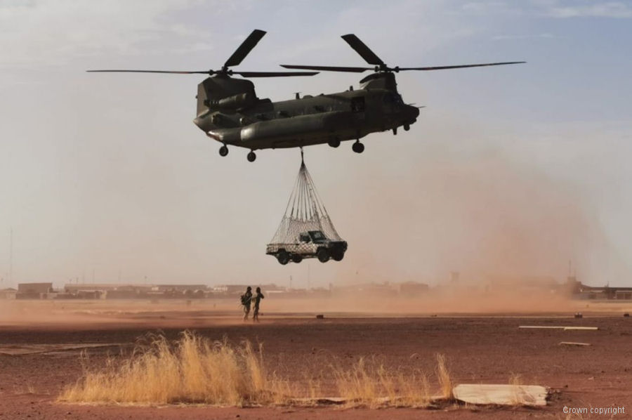 RAF Chinooks Pass 2000 Hours Milestone in Mali