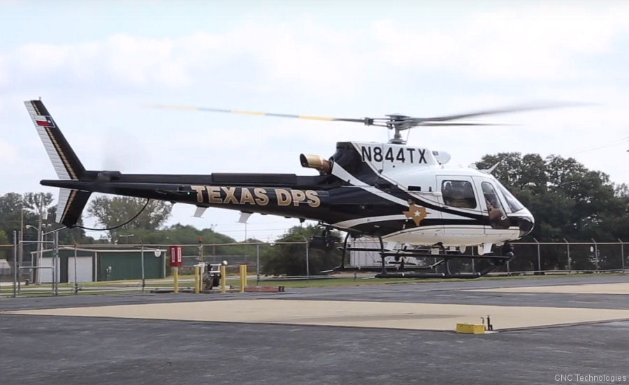 Helicopter Airbus H125 Serial 8761 Register N844TX used by Texas DPS (Texas Department of Public Safety) ,Airbus Helicopters Inc (Airbus Helicopters USA). Built 2019. Aircraft history and location