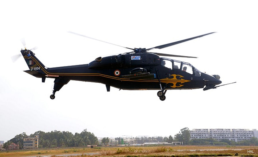 Helicopter HAL Light Combat Helicopter (LCH) Serial TD4 Register ZP4604 used by Bharatiya Vayu Sena (Indian Air Force). Built 2021. Aircraft history and location