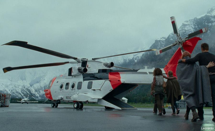 AW101 Helicopter in Jurassic World Dominion