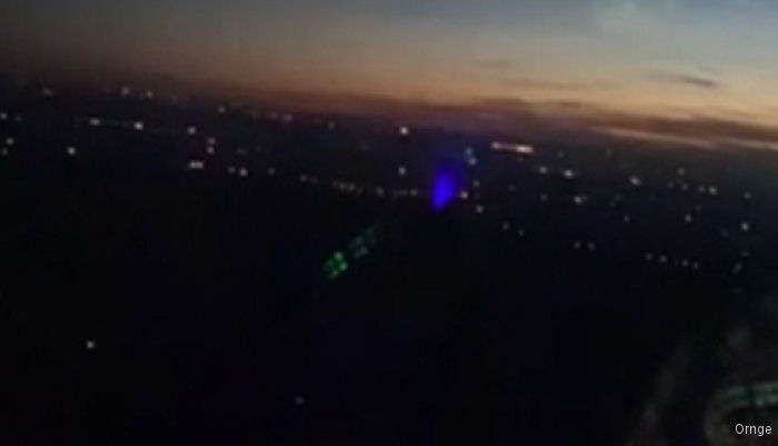 Air Ambulance Helicopter Struck by Lasers