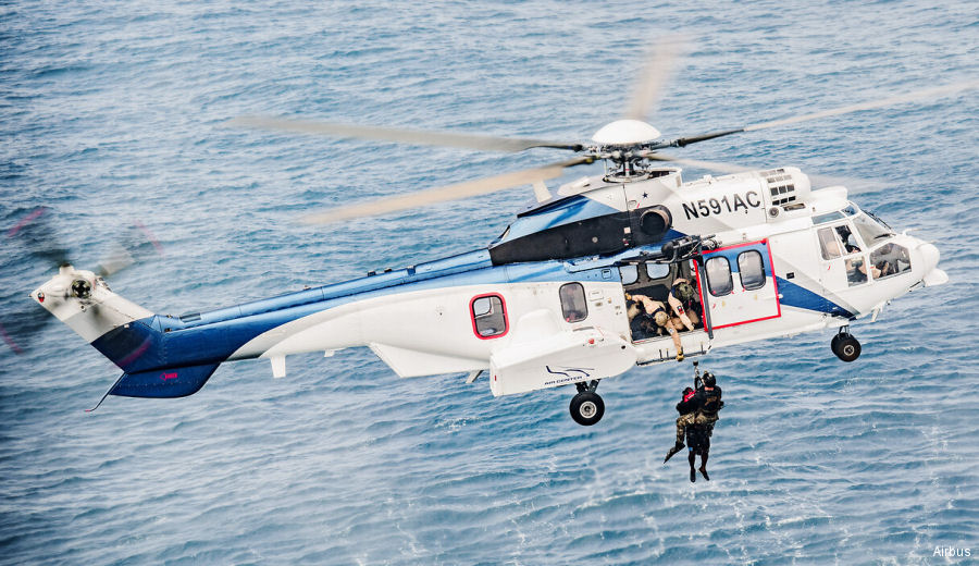 helicopter news August 2022 USAF Selects Air Center H225 for Offshore Rescue