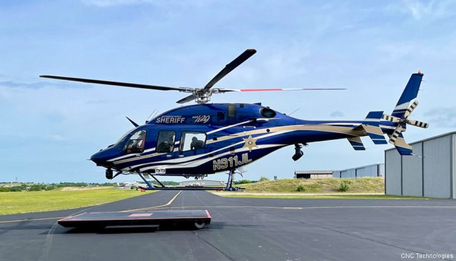 Helicopter Bell 429 Serial 57096 Register N911JL N429MJ C-GSFH used by JPSO (Jefferson Parish Sheriff's Office) ,Flathead County Sheriff Office ,Two Bear Air Rescue ,Bell Helicopter Canada. Built 2012. Aircraft history and location