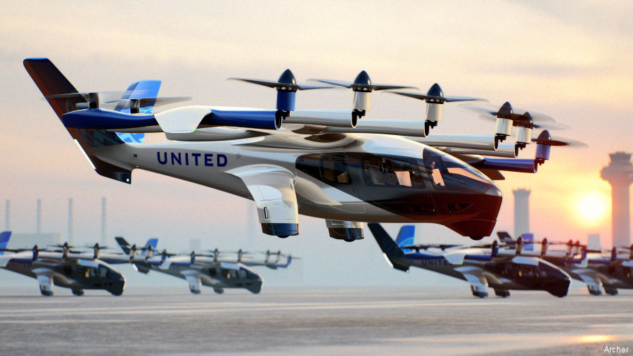 Archer/United Electric Air Taxi in Chicago