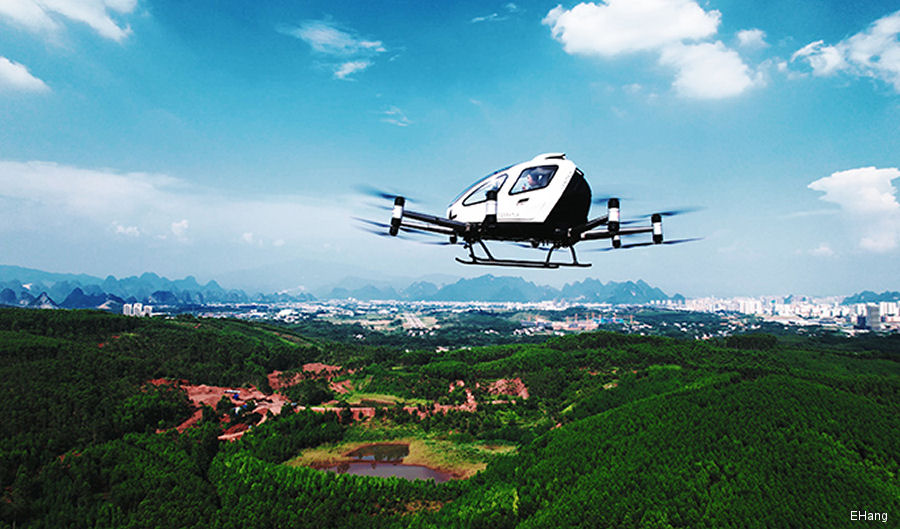 EHang Completes Tests for EH216-S type Certification