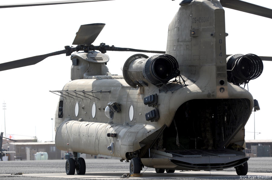 Helicopter Boeing CH-47F Chinook Serial M.8014 Register 05-08014 used by US Army Aviation Army. Aircraft history and location