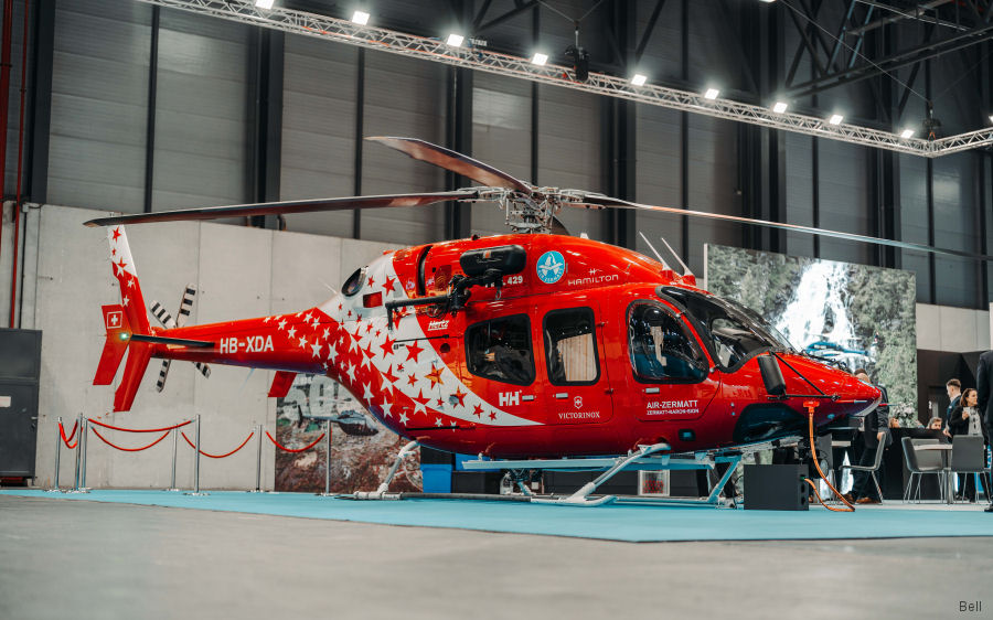 helicopter news November 2023 Third Bell 429 Rescue Helicopter for Air Zermatt