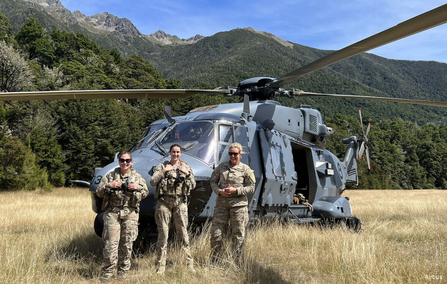 helicopter news January 2023 First All-Female Crew for New Zealand NH90
