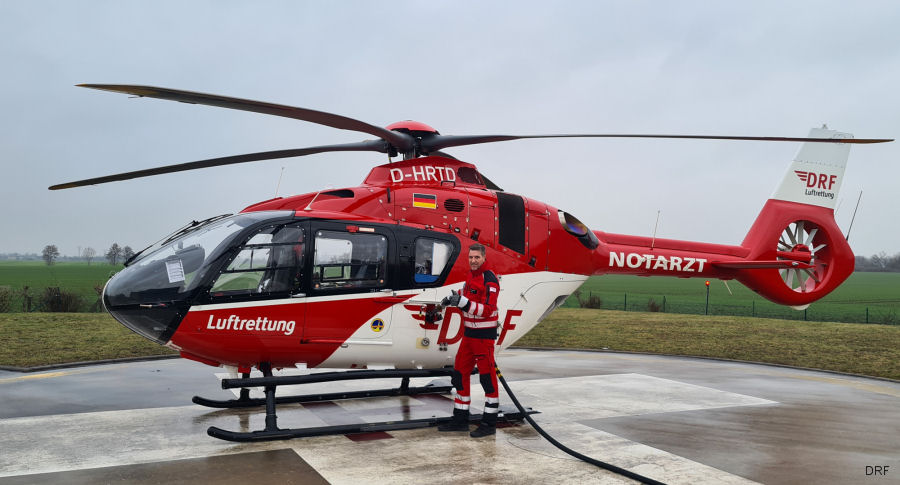 Helicopter Airbus H135 / EC135T3H Serial 2044 Register D-HRTD used by DRF Luftrettung DRF Christoph 36 (DRF). Built 2018. Aircraft history and location
