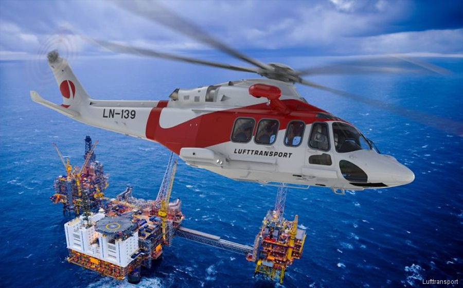 Lufttransport AW139 Awarded SAR Contract for Equinor