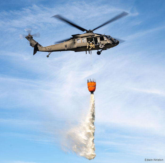 National Guard Black Hawks in West Virginia Wildfires