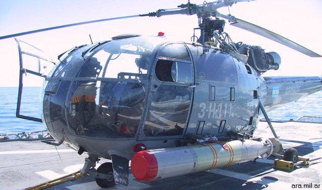 Helicopter Aerospatiale SA316B Alouette III Serial 2345 Register 0736 used by Comando de Aviacion Naval Argentina COAN (Argentine Navy). Aircraft history and location