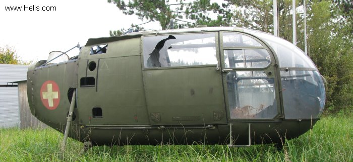 Helicopter F+W Emmen SA316B Alouette III Serial 117/1063 Register V-241 used by Schweizer Luftwaffe (Swiss Air Force). Aircraft history and location