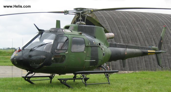 Helicopter Aerospatiale AS550C2 Fennec Serial 2369 Register P-369 used by Flyvevåbnet (Royal Danish Air Force) ,Hæren (Royal Danish Army). Built 1990. Aircraft history and location