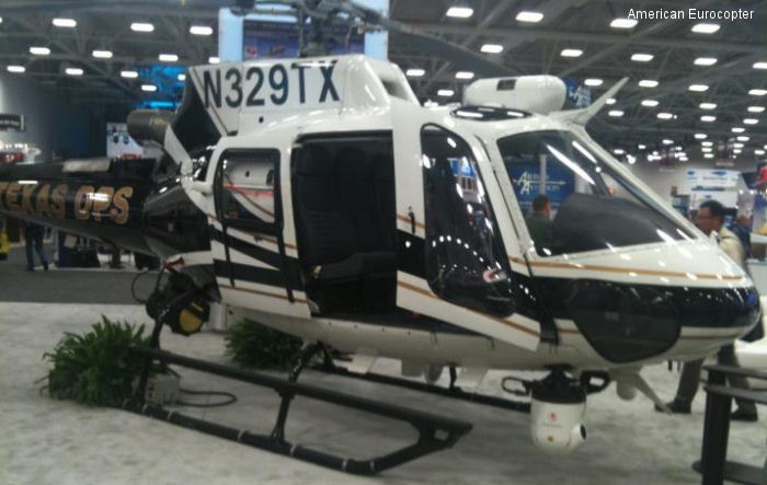 Helicopter Eurocopter AS350B3 Ecureuil Serial 4794 Register N329TX used by Texas DPS (Texas Department of Public Safety). Built 2009. Aircraft history and location