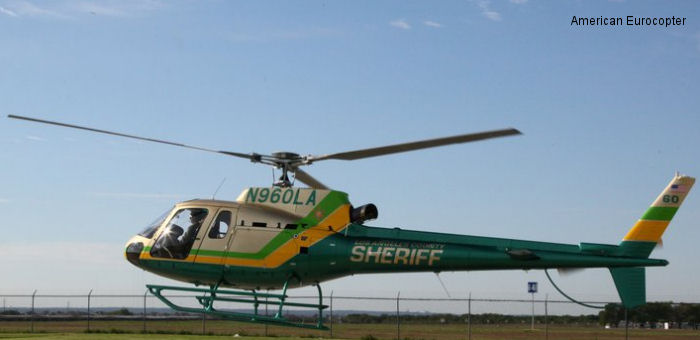 Helicopter Eurocopter AS350B2 Ecureuil Serial 7120 Register N960LA used by LASD (Los Angeles County Sheriff Department). Aircraft history and location
