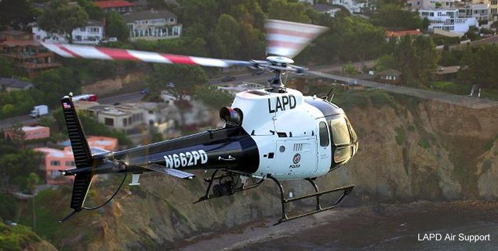 Helicopter Eurocopter AS350B2 Ecureuil Serial 4069 Register N662PD used by LAPD (Los Angeles Police Department). Built 2006. Aircraft history and location
