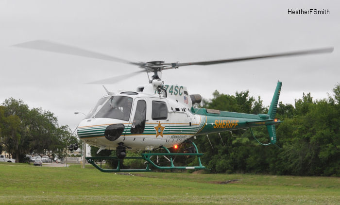 Helicopter Eurocopter AS350B3 Ecureuil Serial 4184 Register N402JC N174SC used by Jefferson County Sheriff's Office ,Airbus Helicopters Inc (Airbus Helicopters USA) ,SCSO (Seminole County Sheriffs Office). Built 2006. Aircraft history and location